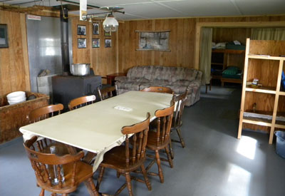 Interior of cabin at Ross Lake